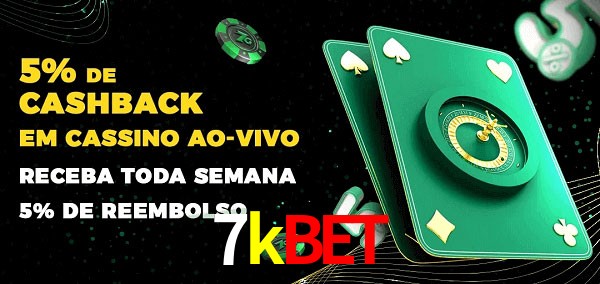 Promoções do cassino ao Vivo 7kbet